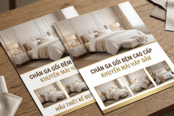 Mẫu tờ rơi chăn ga gối đệm nổi bật