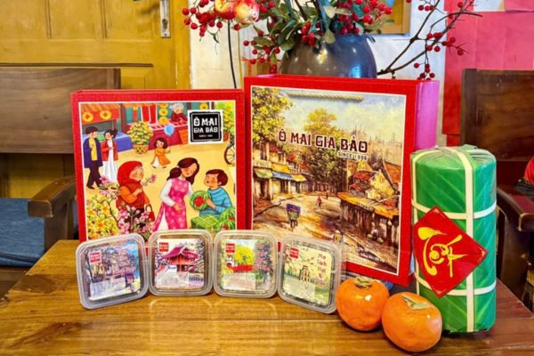 Mẫu túi giấy đựng ô mai giá rẻ, chất lượng cao