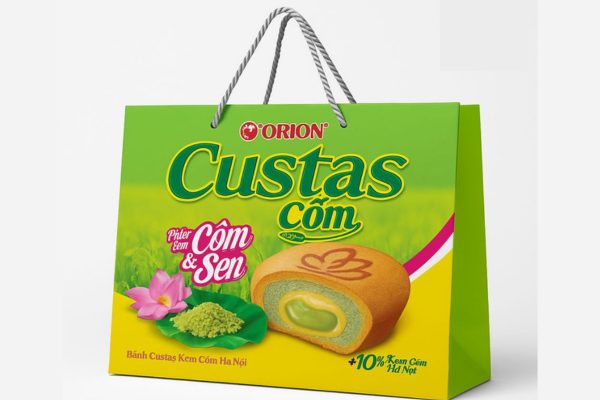 Mẫu túi giấy đựng bánh kẹo Custas