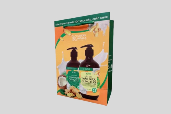 Mẫu túi giấy đựng dầu gội organic