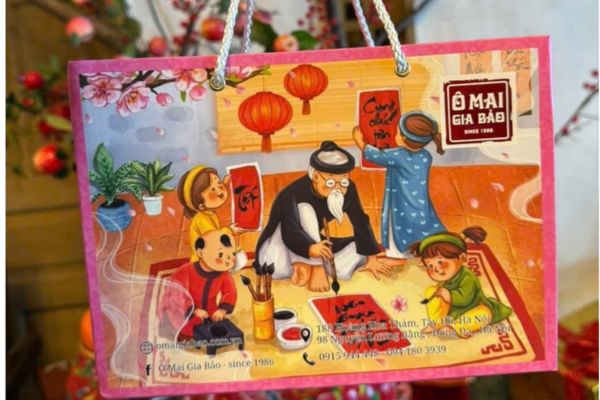 Mẫu túi giấy đựng ô mai giá rẻ, chất lượng cao