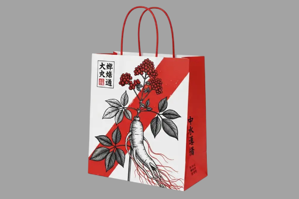 In Hoa Long nhận thiết kế và in ấn mẫu túi giấy đựng sâm lấy ngay