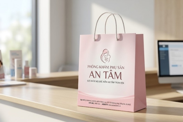 Mẫu túi giấy phòng khám phụ sản đẹp mắt