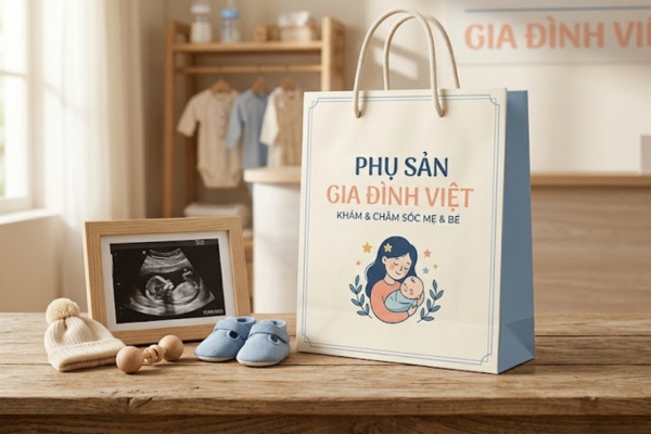 Mẫu túi giấy phòng khám phụ sản nổi bật