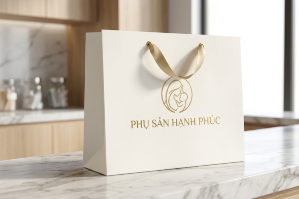 Mẫu túi giấy phòng khám phụ sản sang trọng