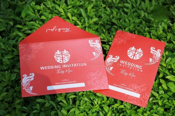 In Hoa Long nhận thiết kế và in ấn phong bì đựng thiệp mời sự kiện đám cưới