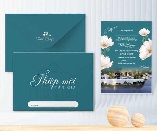 In Hoa Long nhận thiết kế và in ấn phong bì đựng thiệp mời sự kiện tân gia