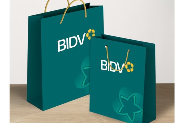 Mẫu túi giấy BIDV giá rẻ, thiết kế theo yêu cầu