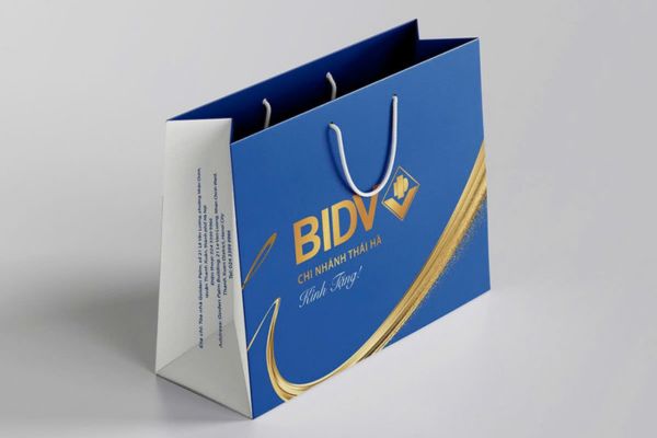 Mẫu túi giấy BIDV giá rẻ, thiết kế theo yêu cầu