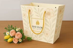 Túi giấy cửa hàng hoa tươi đẹp, chất lượng cao