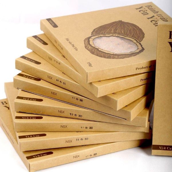 In hộp bánh tráng dừa giá rẻ, thiết kế theo yêu cầu
