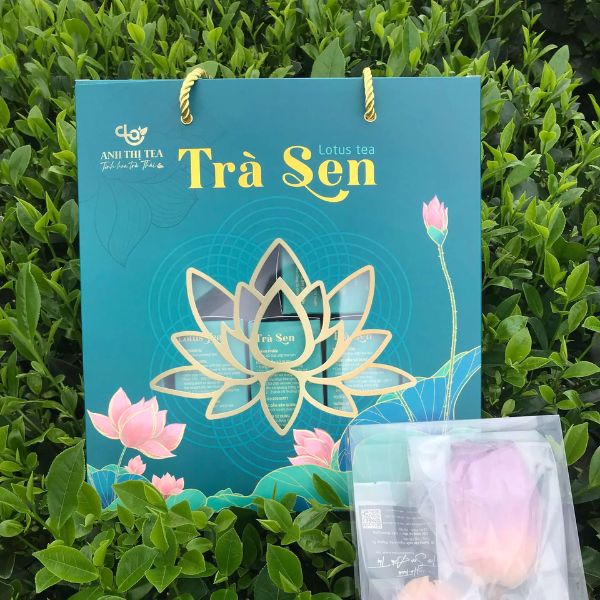 In túi giấy trà sen giá rẻ, thiết kế theo yêu cầu
