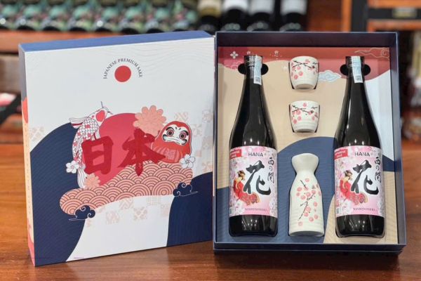In hộp quà rượu sake giá rẻ, thiết kế theo yêu cầu