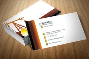 In Hoa Long nhận thiết kế và In card visit công ty xăng dầu cao cấp