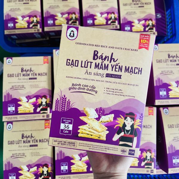 In hộp bánh gạo lứt giá rẻ, thiết kế theo yêu cầu