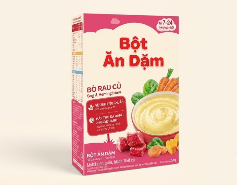 In hộp đựng bột ăn dặm đẹp mắt