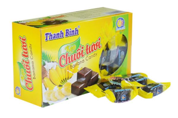 In hộp đựng kẹo chuối giá rẻ, thiết kế theo yêu cầu