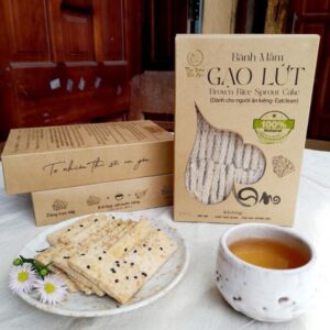 In hộp bánh gạo lứt giá rẻ, thiết kế theo yêu cầu
