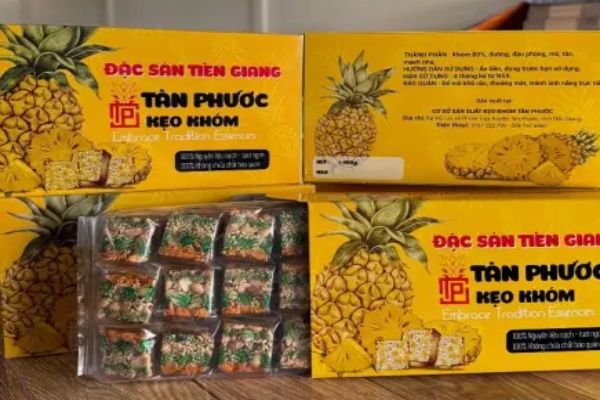 In Hoa Long nhận thiết kế và in hộp kẹo dẻo khóm giá rẻ