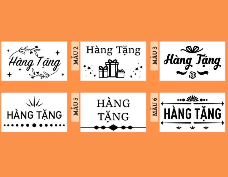 In tem hàng tặng không bán theo yêu cầu