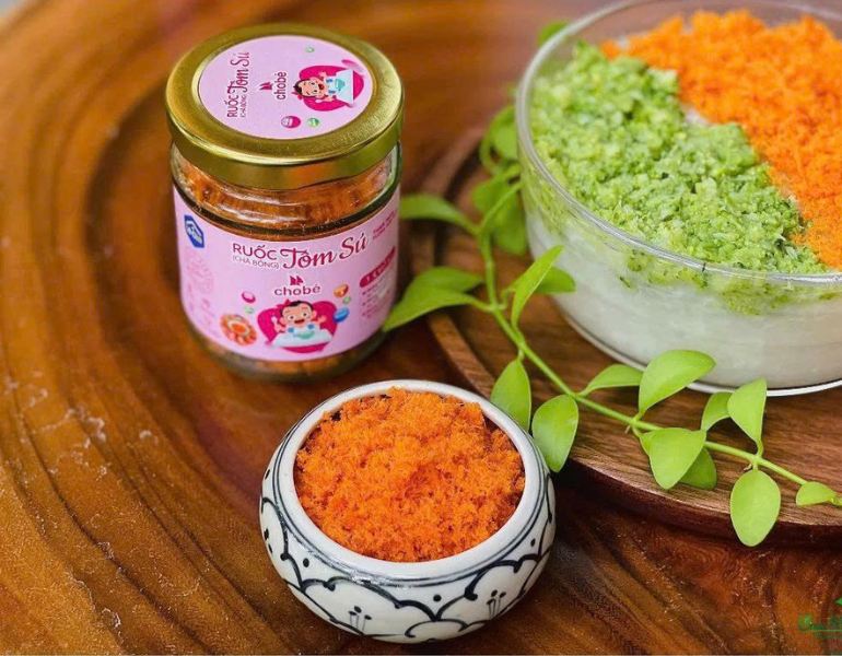 In tem nhãn ruốc tôm sú cho bé