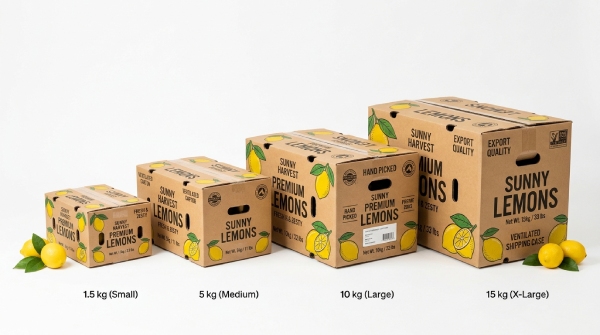 In Hoa Long nhận thiết kế và in thùng carton đựng chanh nhiều kích thước