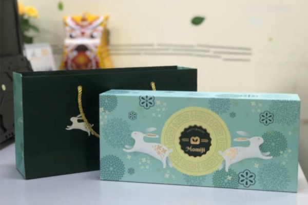 Mẫu hộp giấy đựng bánh trung thu 3 cái sang trọng