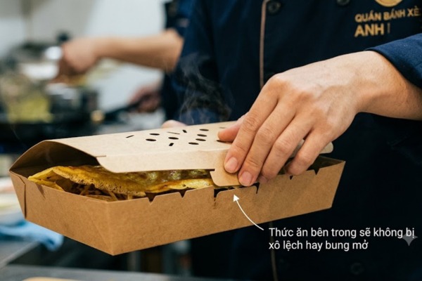 Mẫu hộp giấy đựng bánh xèo tiện lợi