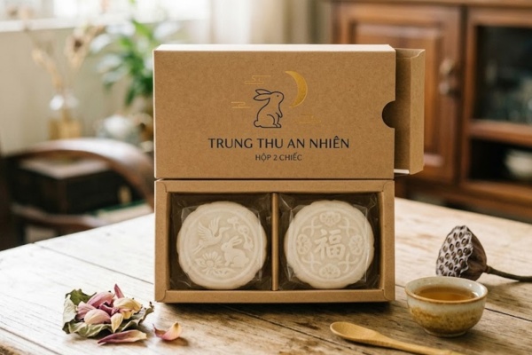 Mẫu in hộp giấy đựng bánh dẻo 2 chiếc