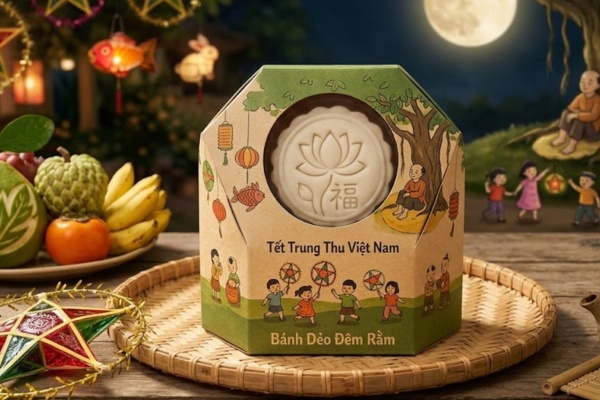 Mẫu in hộp giấy đựng bánh dẻo độc đáo