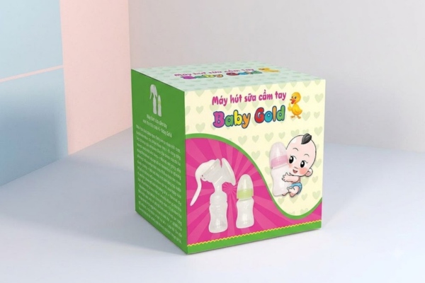 Mẫu in hộp giấy đựng máy hút sữa cầm tay