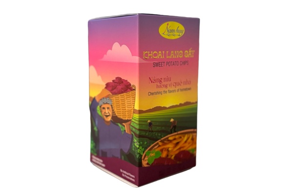 Mẫu in hộp khoai môn sấy độc đáo