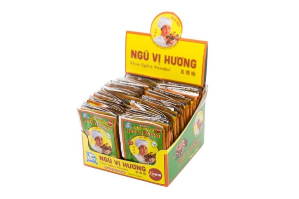 Mẫu in hộp ngũ vị hương trưng bày