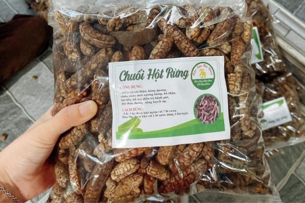 Mẫu in tem nhãn chuối hột rừng chuyên nghiệp