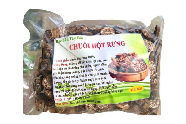 Mẫu in tem nhãn chuối hột rừng độc đáo