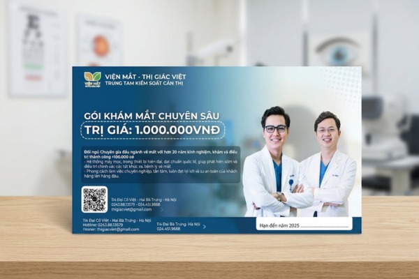 Mẫu in voucher khám mắt đẹp