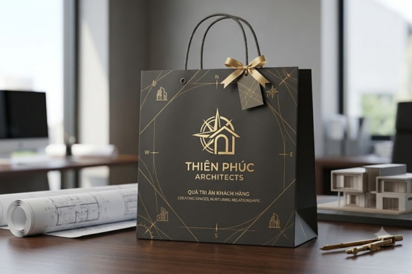 Mẫu túi giấy công ty kiến trúc sang trọng