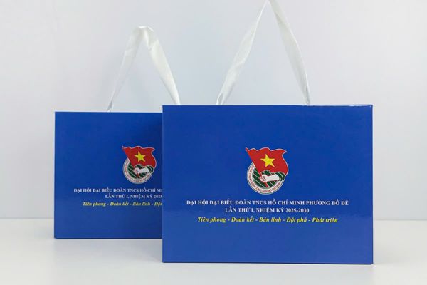 Mẫu túi giấy đoàn tncs giá rẻ, chuyên nghiệp