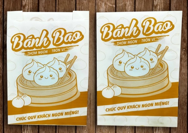 In Hoa Long nhận thiết kế và in mẫu túi giấy đựng bánh bao chuyên nghiệp