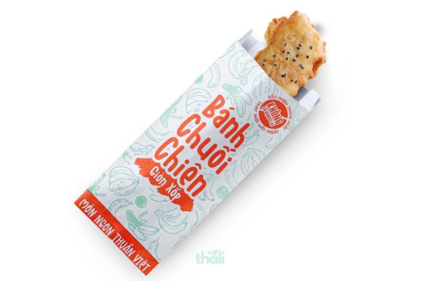 Mẫu túi giấy đựng chuối chiên giá rẻ