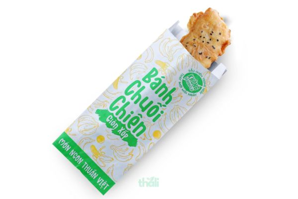 Mẫu túi giấy đựng chuối chiên giá rẻ