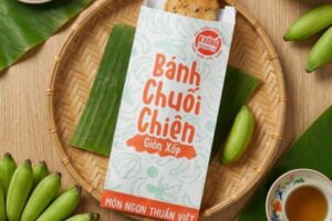 Mẫu túi giấy đựng chuối chiên giá rẻ
