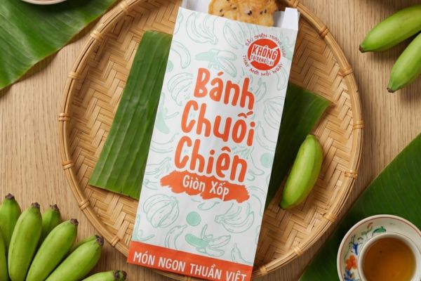Mẫu túi giấy đựng chuối chiên giá rẻ