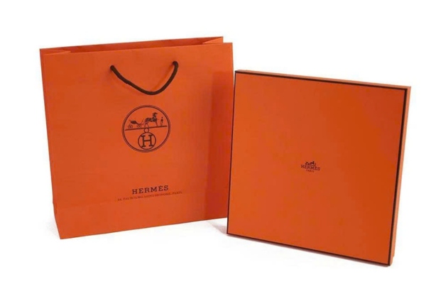 Mẫu túi giấy Hermes hình vuông