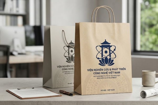 Mẫu túi giấy viện nghiên cứu độc đáo