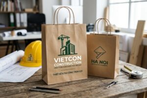 Mẫu túi giấy công ty kiến trúc và xây dựng chuyên nghiệp