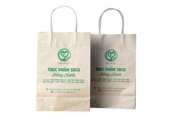 Túi giấy đựng rau củ đẹp, chất lượng
