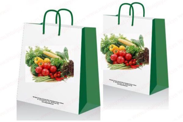 Túi giấy đựng rau củ đẹp, chất lượng