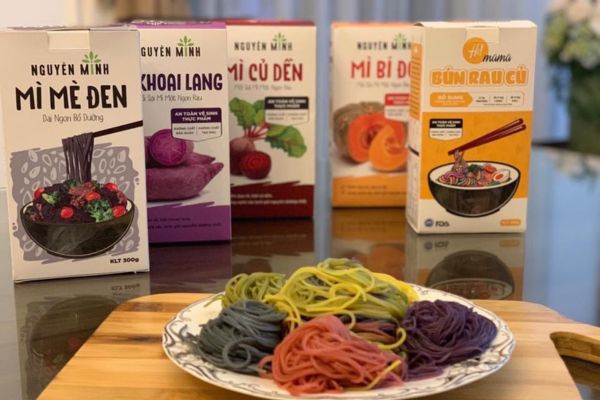 Mẫu hộp giấy đựng bún khô đẹp, chất lượng cao