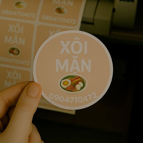 In tem nhãn xôi giá rẻ, thiết kế theo yêu cầu